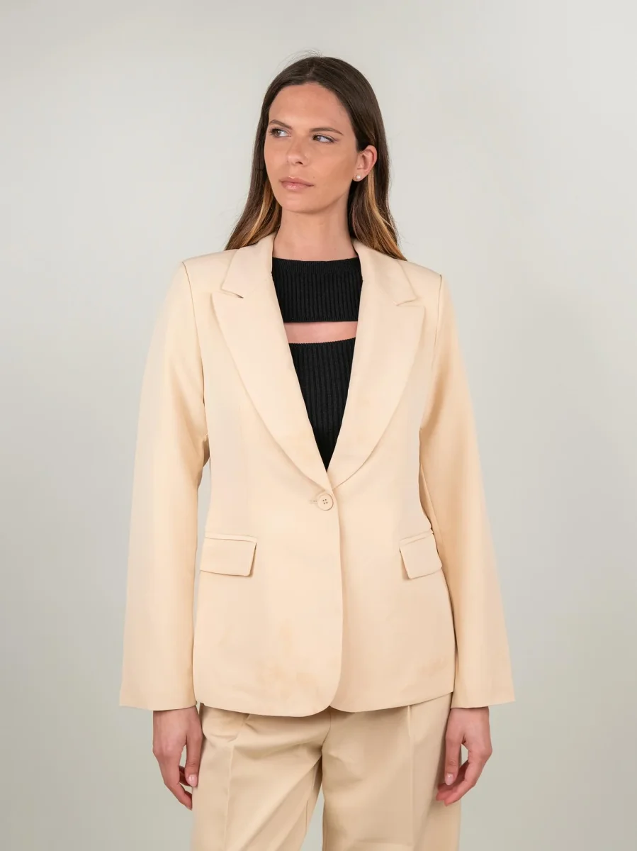 Blazer monopetto beige