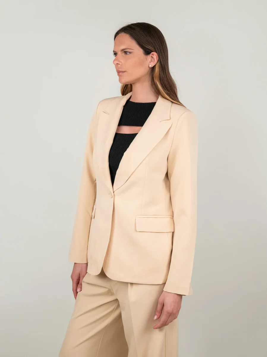 Blazer monopetto beige - immagine 3