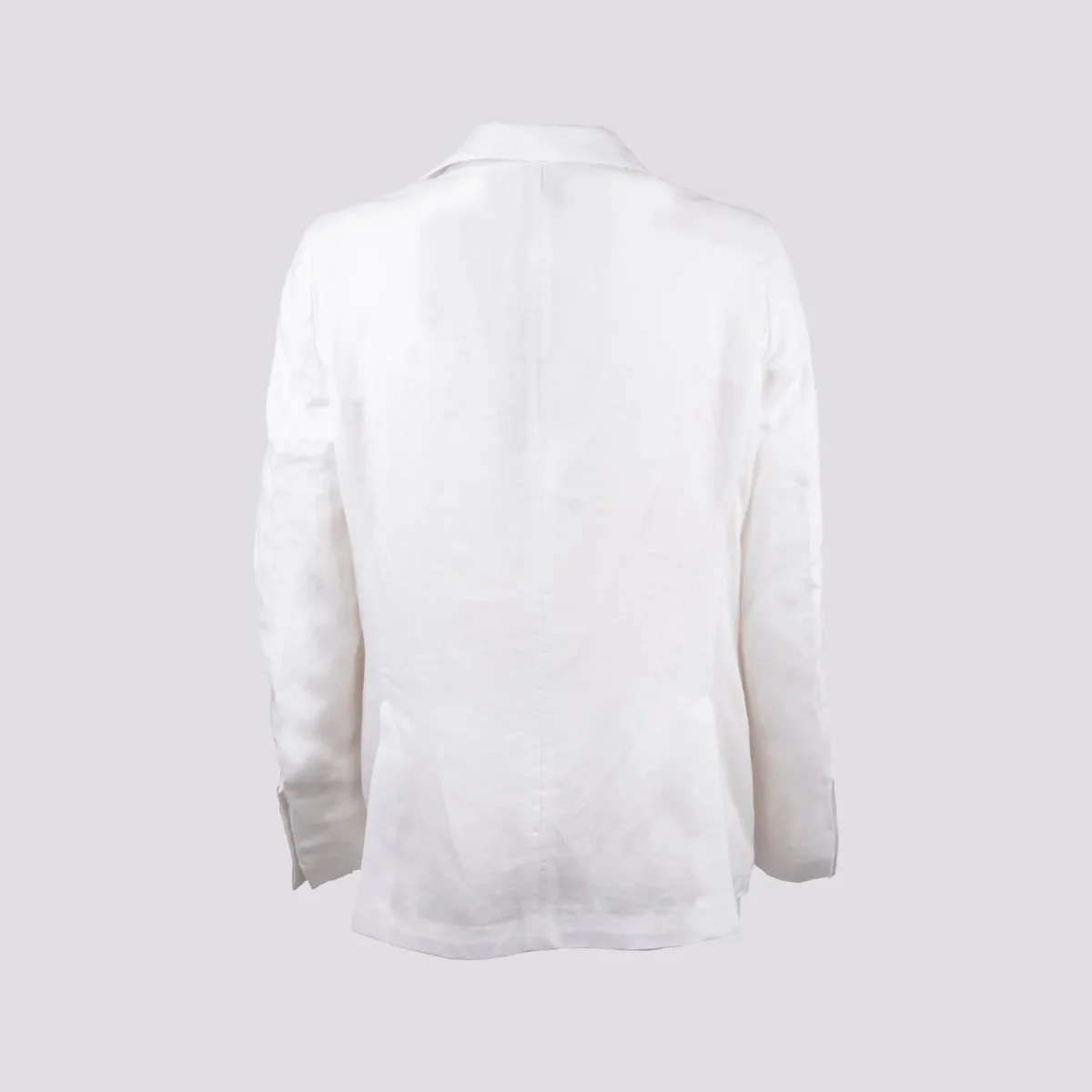 Blazer sfoderato in lino bianco - immagine 3