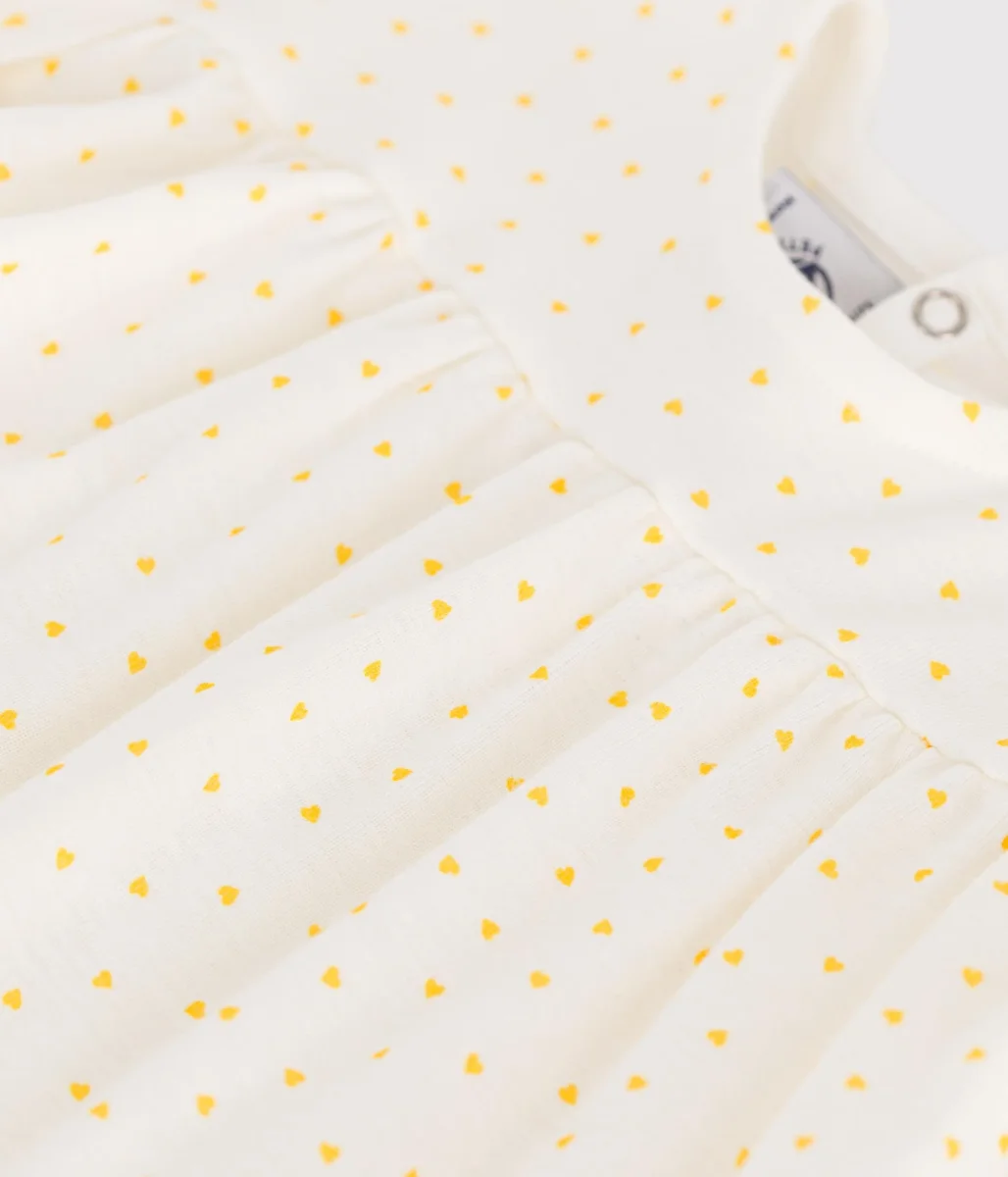 Blusa a maniche corte in cotone con mini cuore stampato BEBè - immagine 4