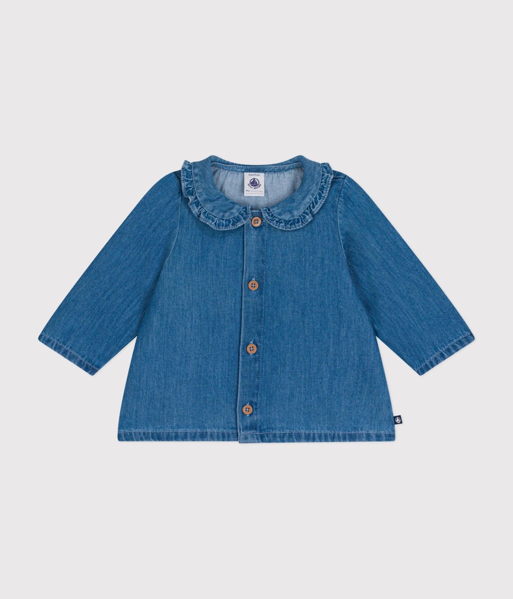 Blusa in denim leggero neonato