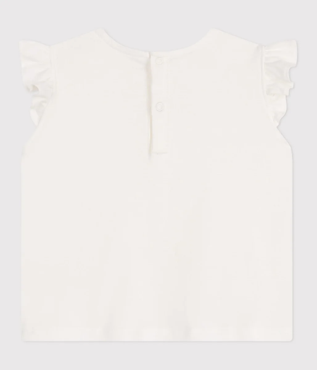 Blusa senza maniche in cotone bianco - immagine 4