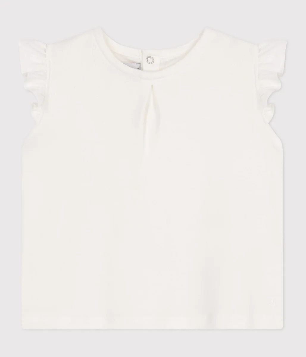 Blusa senza maniche in cotone bianco - immagine 3