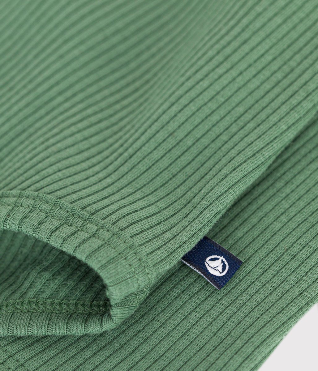 Body a tinta unita verde a maniche lunghe e collo a lupetto - immagine 4