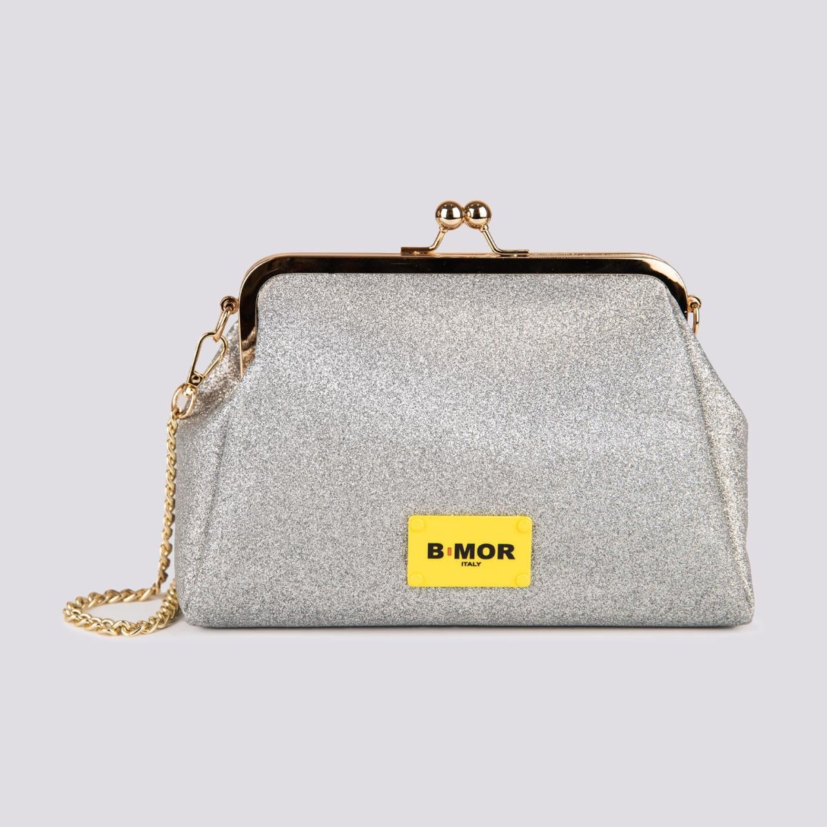 Borsa Clutch Shiny GLITTER Barbie Silver - immagine 5