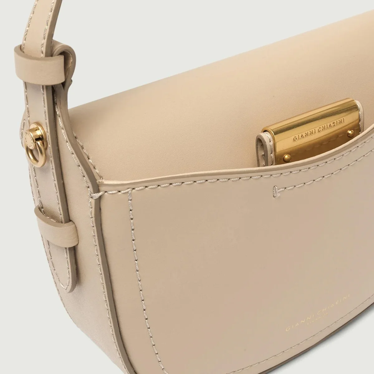 Borsa a tracolla Sandy in pelle cream - immagine 6