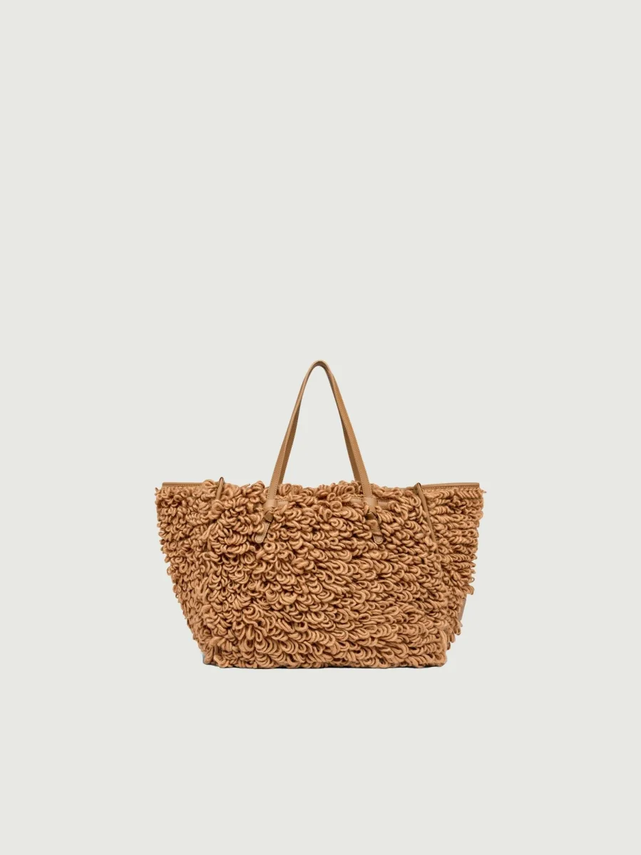 Borsa shopping Marcella color cammello - immagine 4