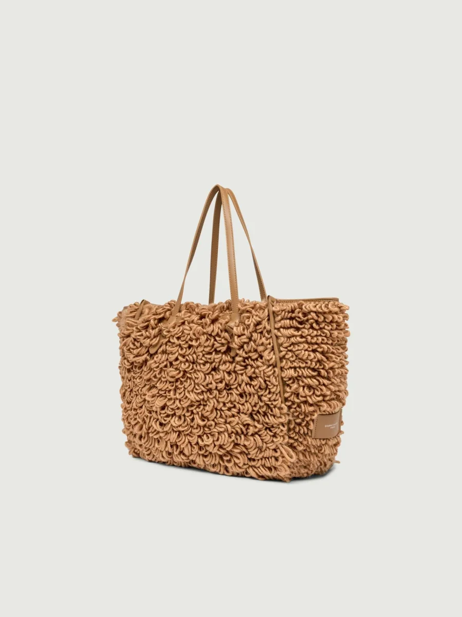 Borsa shopping Marcella color cammello - immagine 3