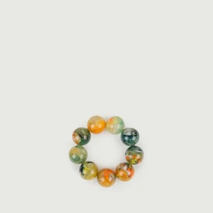 Bracciale Bubble in resina multicolor verde