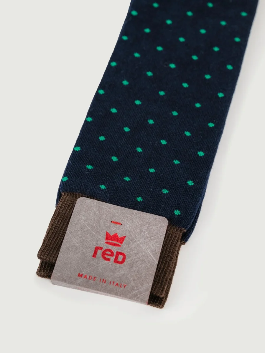 CALZE BLU A POIS VERDI - immagine 4