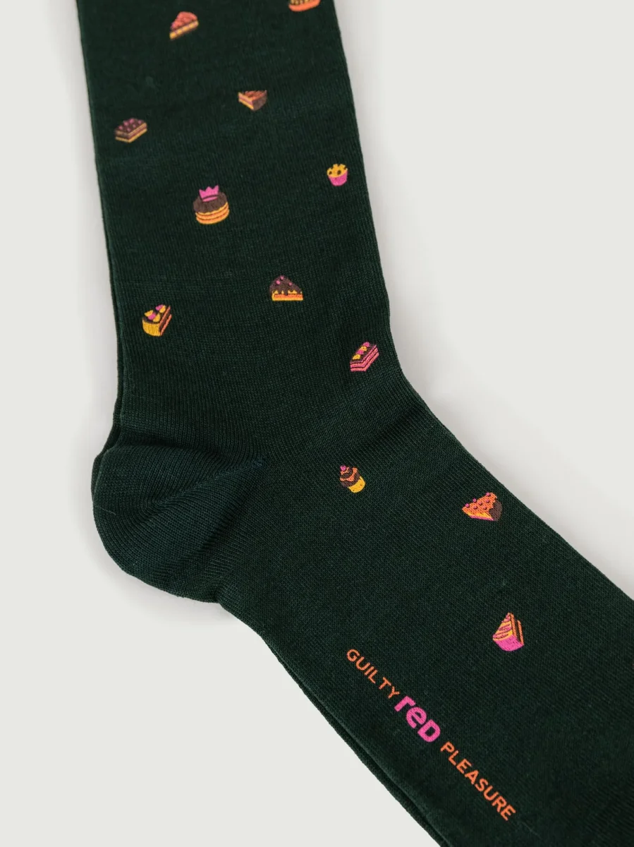 CALZE VERDI STAMPA dolcetti - immagine 3