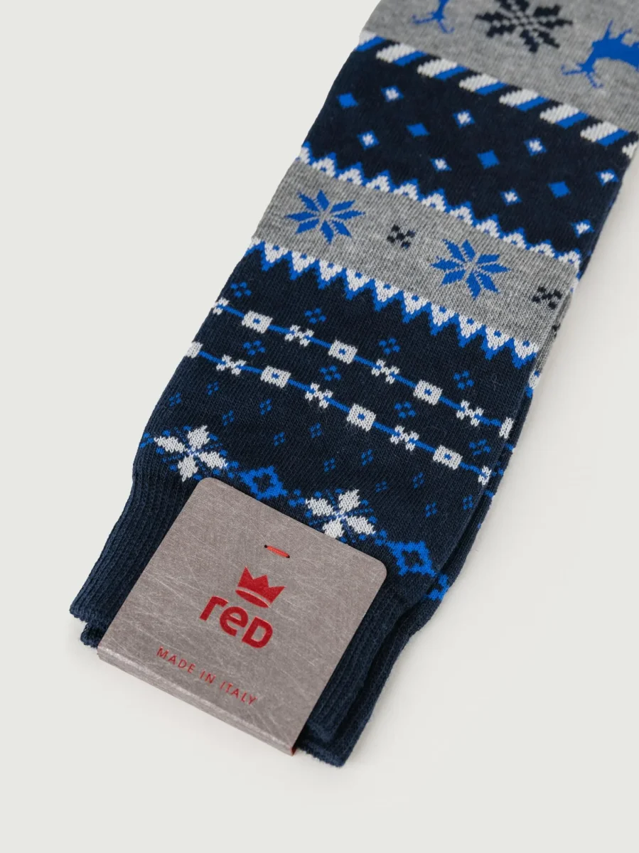 CALZE  motivo natalizio blu - immagine 4