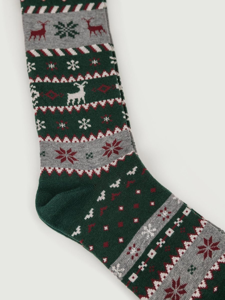 CALZE motivo natalizio verde - immagine 3