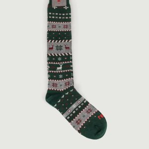 CALZE motivo natalizio verde