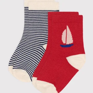 CALZINE per neonati in cotone a righe