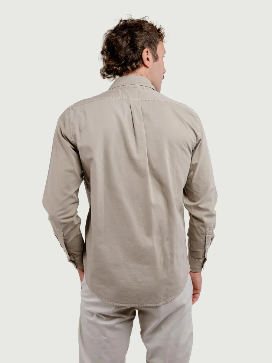 CAMICIA ADAM IN TELA DI COTONE SABBIA - immagine 4