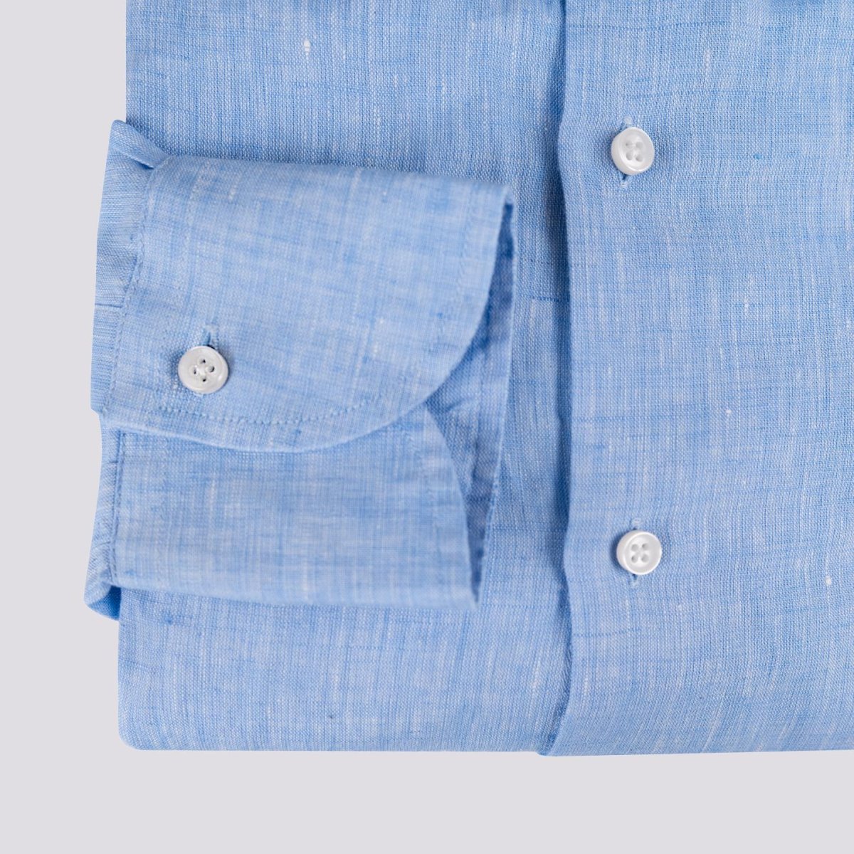 CAMICIA ARTHUR IN LINO TINTO FILO azzurro - immagine 5