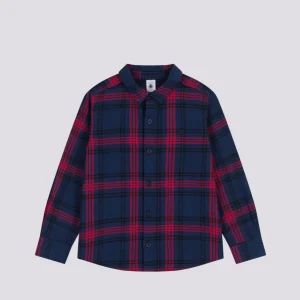 CAMICIA A QUADRI IN FLANELLA DI COTONE BAMBINO