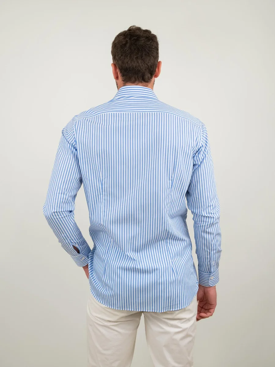 CAMICIA A RIGONE BIANCO E AZZURRO - immagine 4
