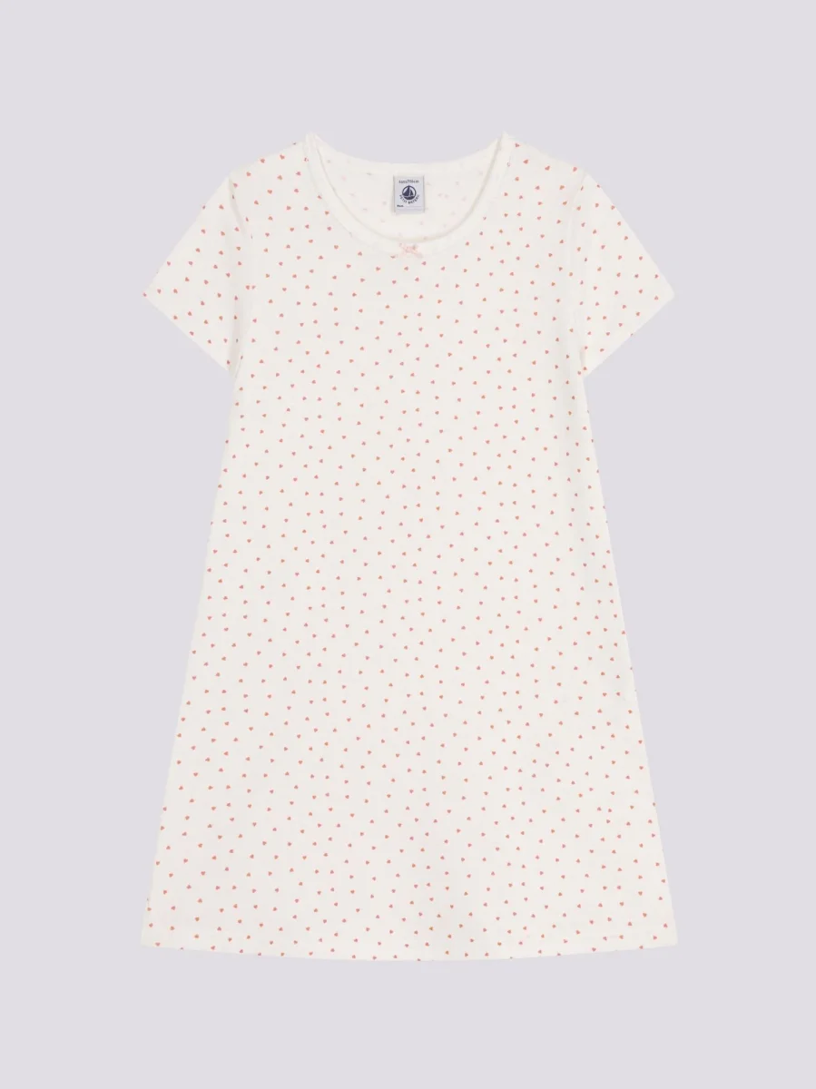 CAMICIA DA NOTTE IN COTONE MOTIVO CUORICINO BAMBINO
