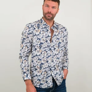 CAMICIA FLOREALE MISTO LINO