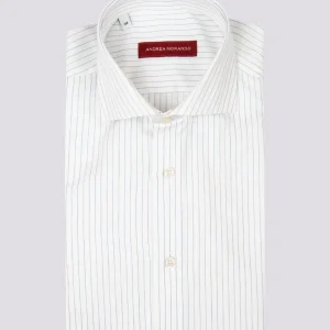 CAMICIA IN COTONE A RIGHE BIANCA