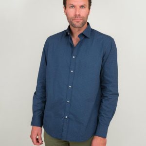CAMICIA IN COTONE BLU NAVY