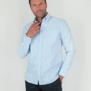 CAMICIA IN COTONE OXFORD AZZURRA