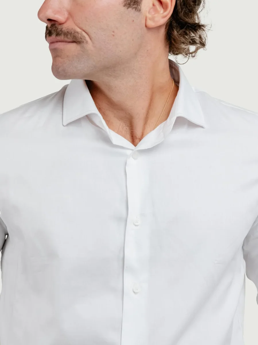 CAMICIA IN COTONE OXFORD BIANCA - immagine 5