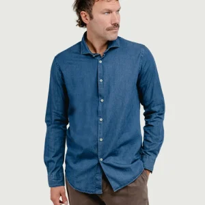 CAMICIA IN DENIM SCURO