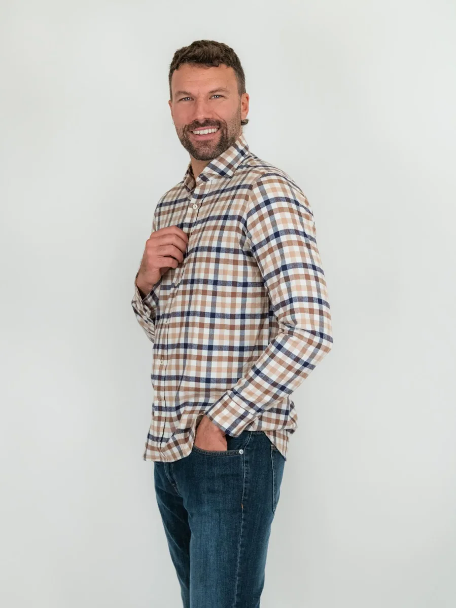 CAMICIA IN FLANELLA DI COTONE A QUADRI - immagine 3