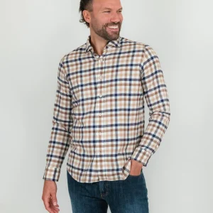 CAMICIA IN FLANELLA DI COTONE A QUADRI