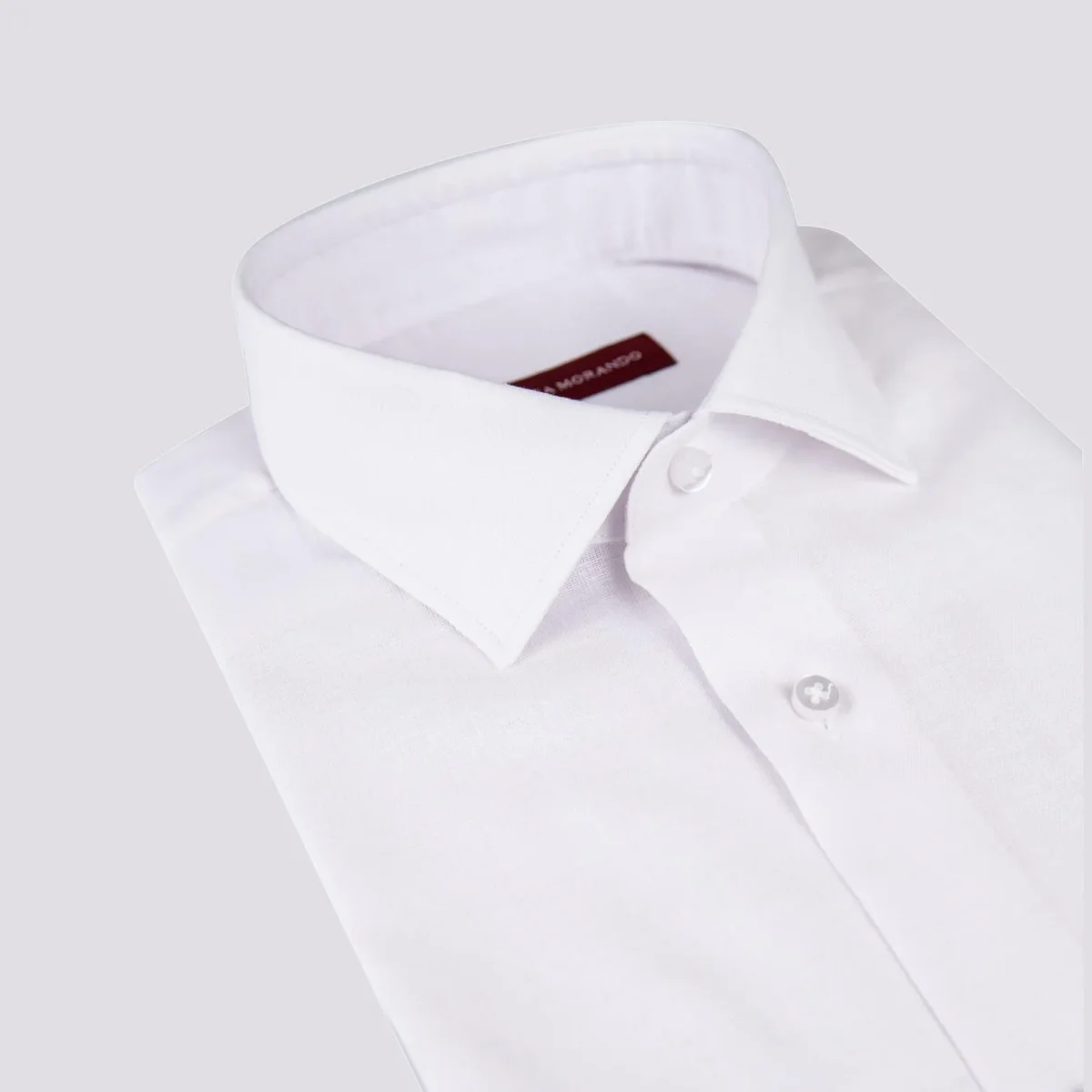 CAMICIA IN LINO BIANCO TINTO A FILO - immagine 3
