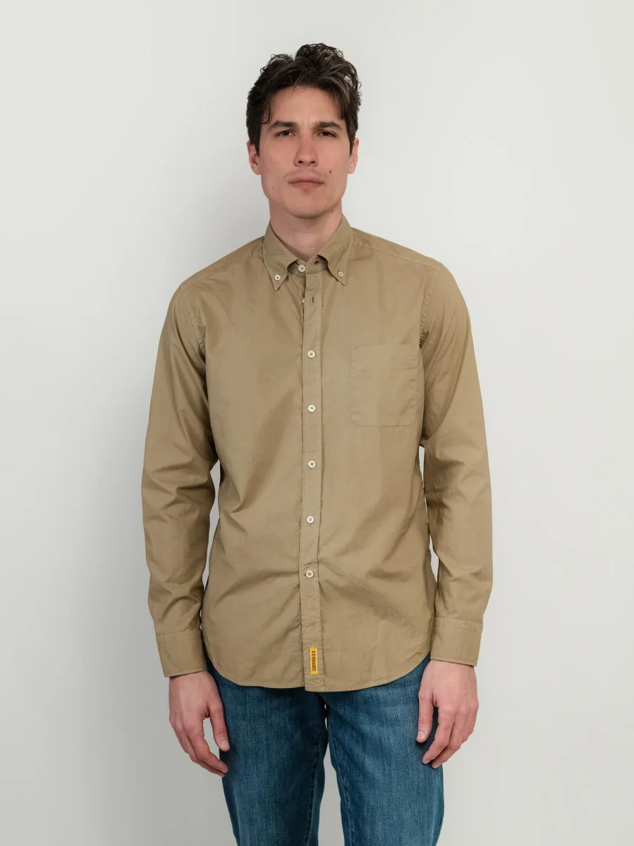 CAMICIA IN MUSSOLA DI COTONE BOTTON DOWN KAKY - immagine 8