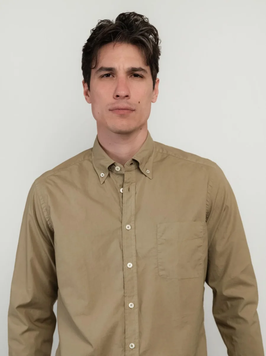 CAMICIA IN MUSSOLA DI COTONE BOTTON DOWN KAKY - immagine 5