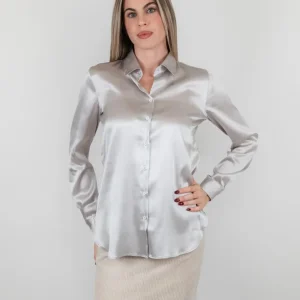 CAMICIA IN SETA CHAMPAGNE