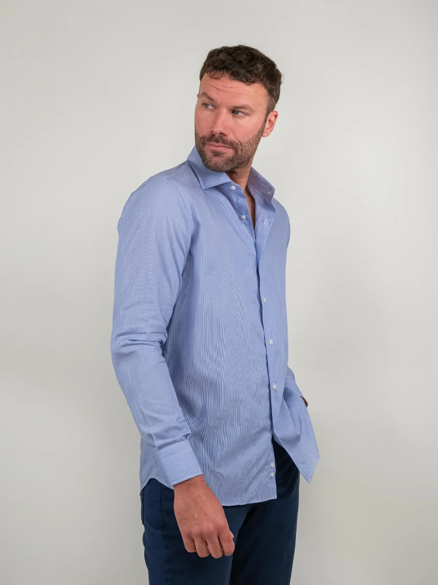 CAMICIA MILLERIGHE CELESTE - immagine 3