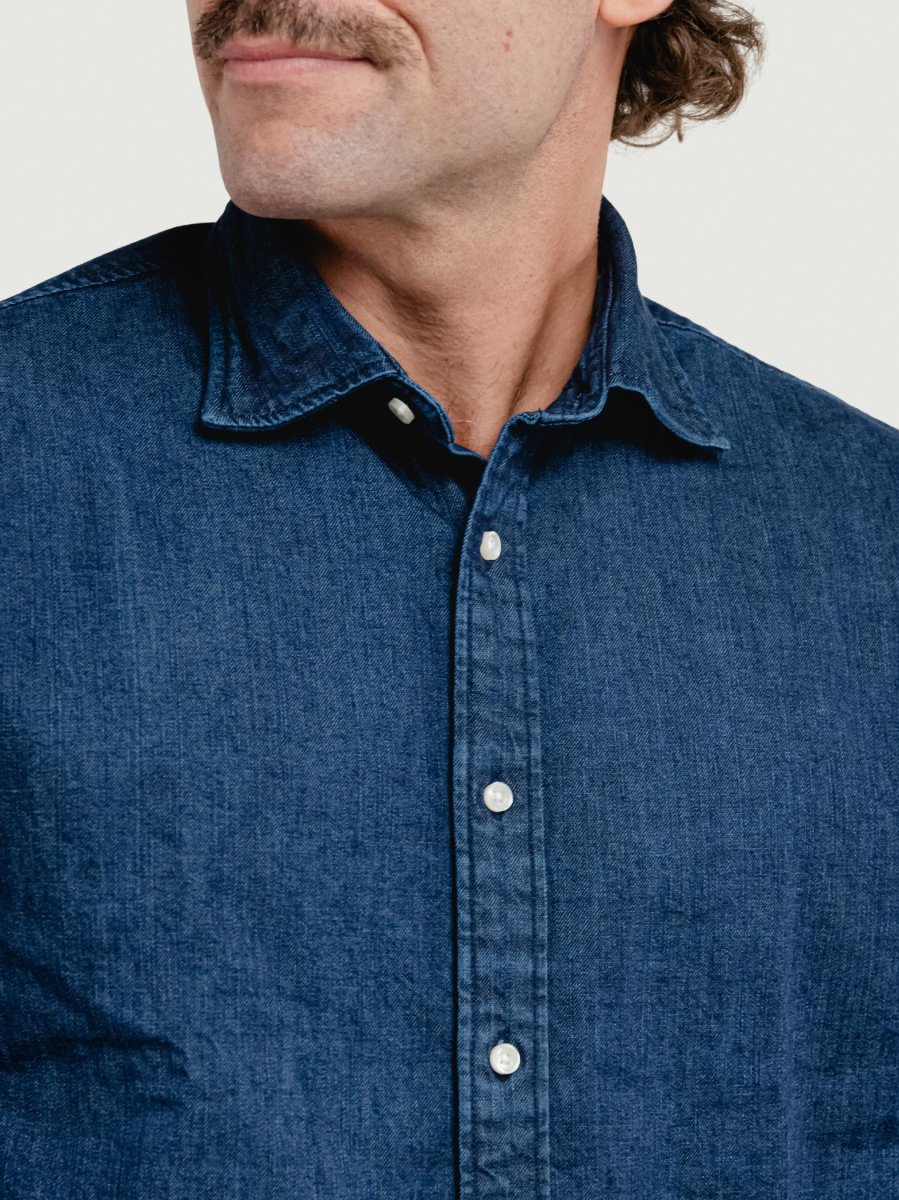 CAMICIA NELSON IN DENIM SCURO - immagine 5