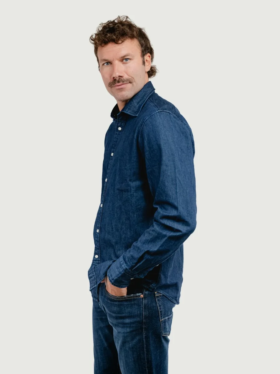 CAMICIA NELSON IN DENIM SCURO - immagine 3