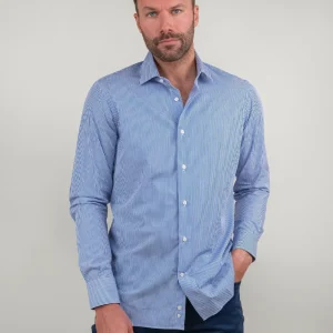 CAMICIA REGULAR A RIGHE BLUETTE