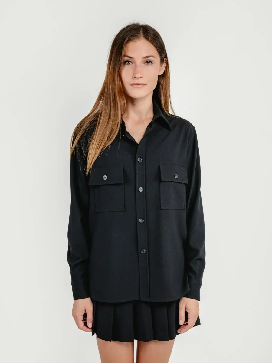 CAMICIA STILE CARGO NERA