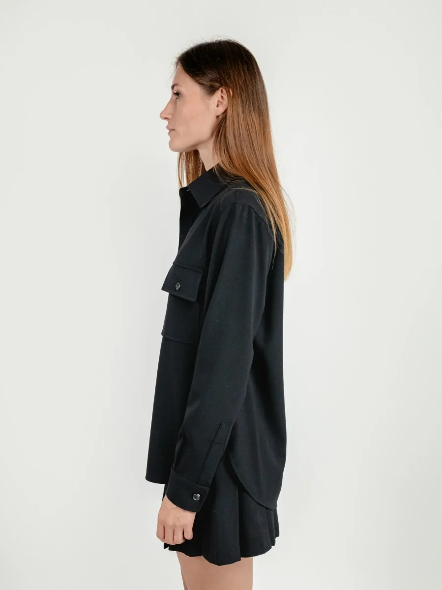 CAMICIA STILE CARGO NERA - immagine 3