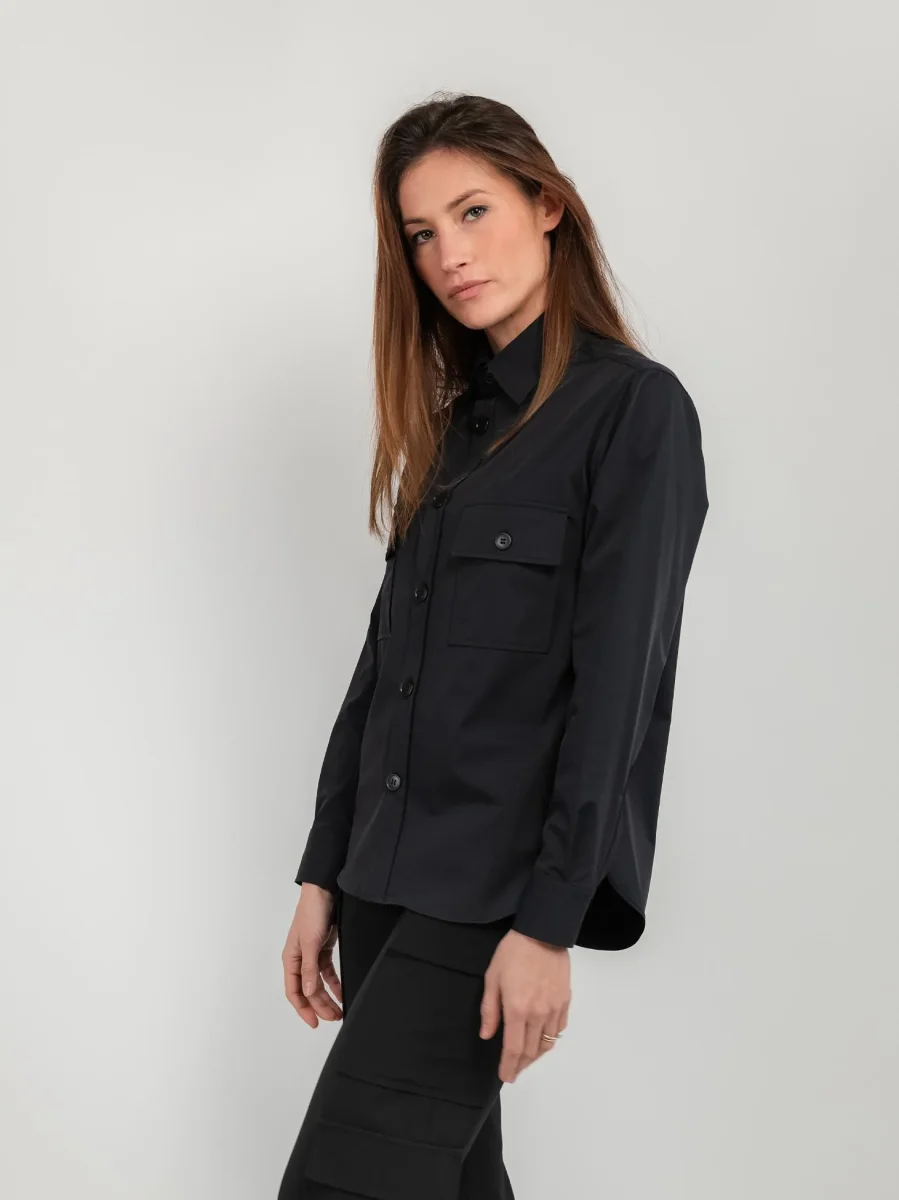 CAMICIA STILE CARGO NERA - immagine 3