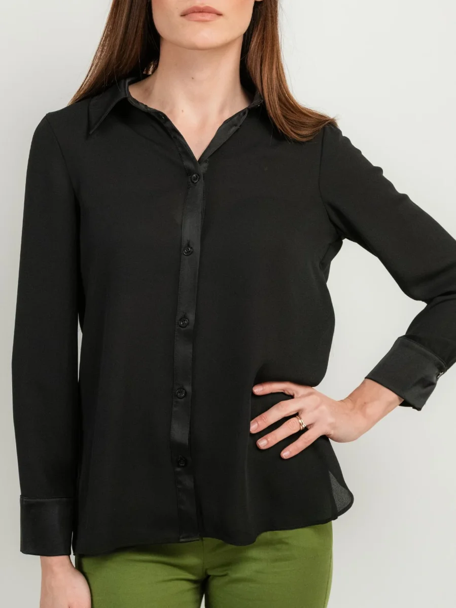 CAMICIA VELATA NERA - immagine 5