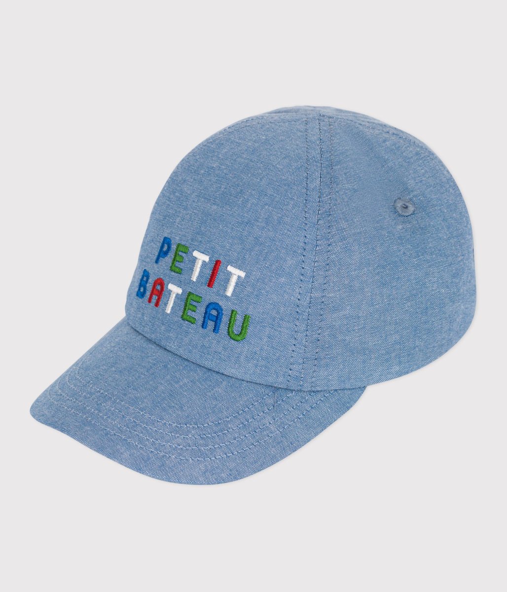 CAPPELLino con visiera in denim con logo bebè