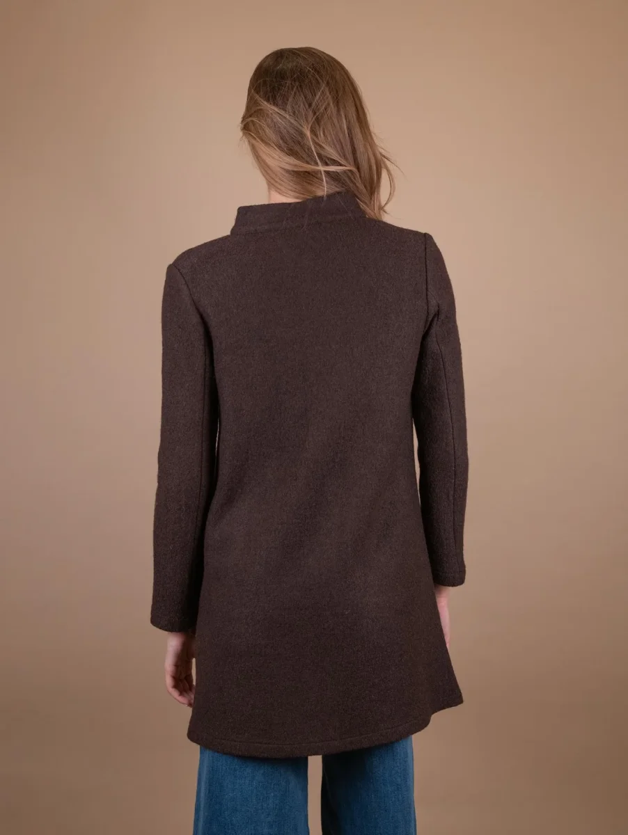 CAPPOTTINO SFODERATO IN LANA COTTA MARRONE - immagine 4