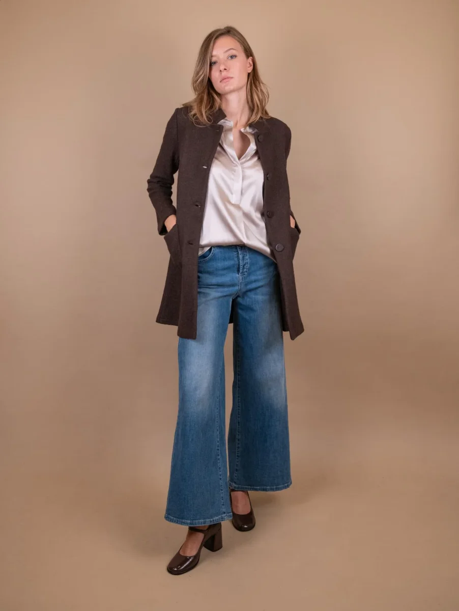 CAPPOTTINO SFODERATO IN LANA COTTA MARRONE - immagine 6