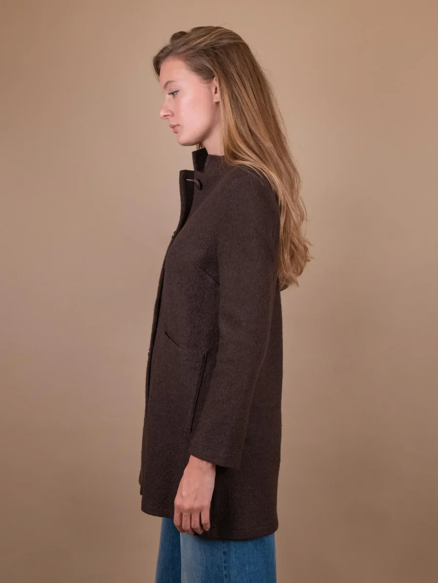 CAPPOTTINO SFODERATO IN LANA COTTA MARRONE - immagine 3