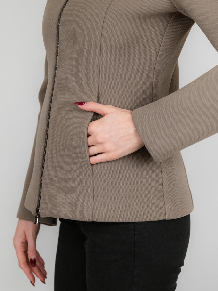 CAPPOTTINO TECNICO CORTO TORTORA CON CAPPUCCIO - immagine 5