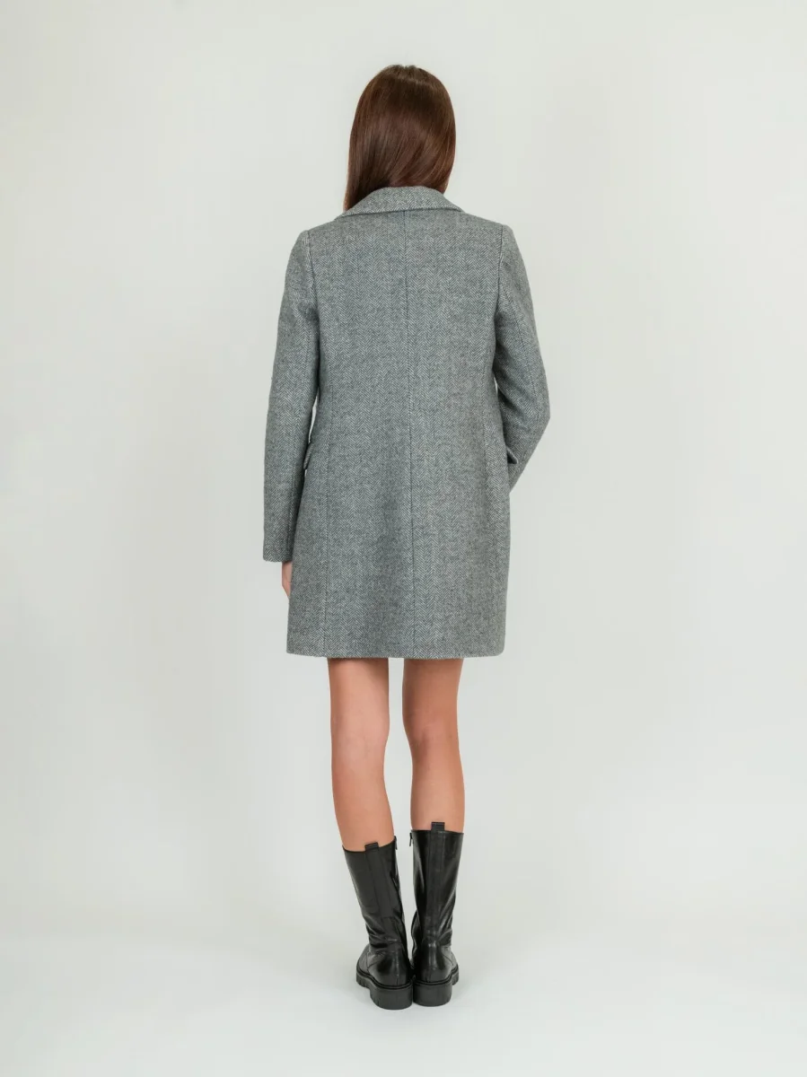 CAPPOTTO CORTO MONOPETTO GRIGIO SPIGATO - immagine 4